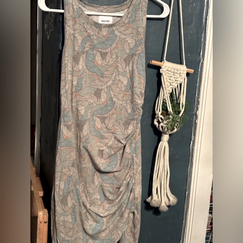 Nine West Leaf Print Body Con Dress